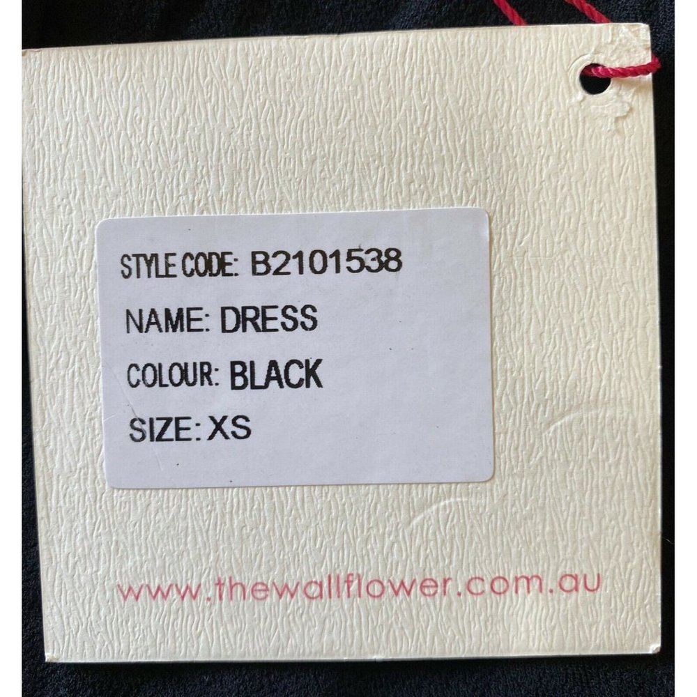 NWT The Wall Flower XS Women Dress Black Pink Lace-Up Tie V Neck - Picture 4 of 5